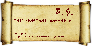 Pünkösdi Varsány névjegykártya